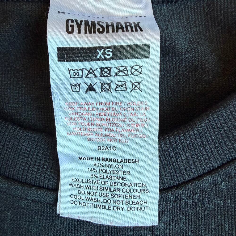 GYMSHARK Womens XS Black Adapt Fleck Seamless Long Sleeve Crop Top - Picture 6 of 7